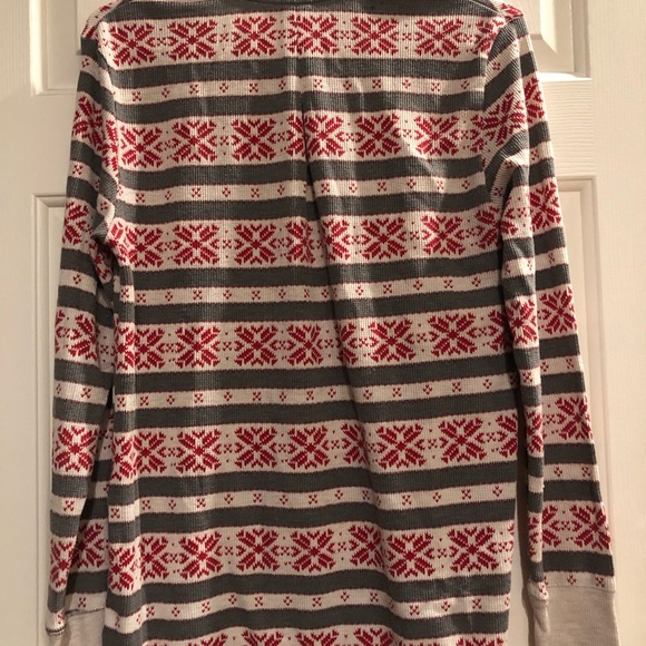 Stars Above Women's Beige and Red Patterned Crewneck Sweater - Picture 2 of 4